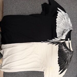 Marcelo Burlon County of Milan Black and White Wing Tee